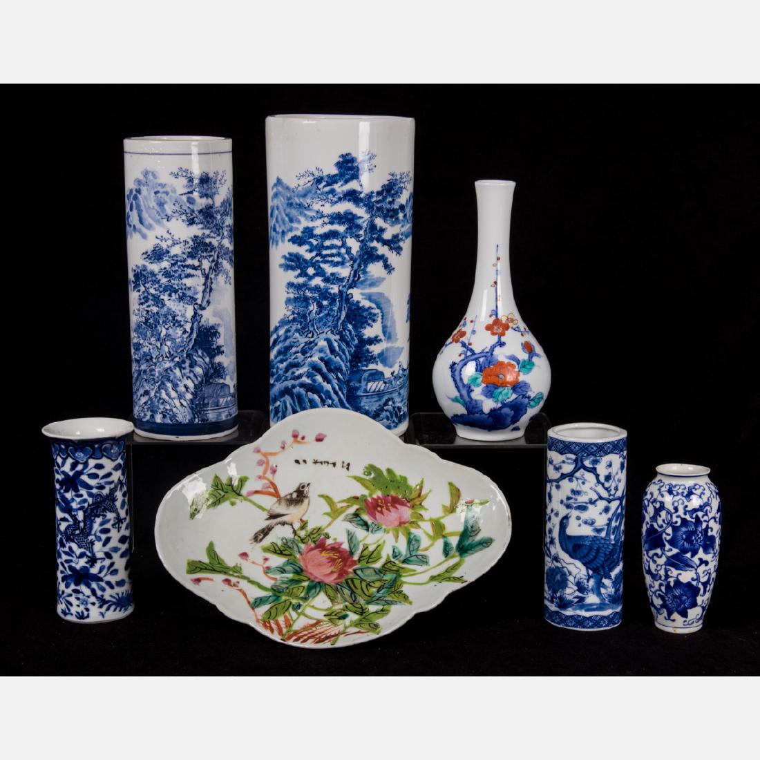A Group of Six Asian Porcelain Vases, 20th Century, (1 of 15)