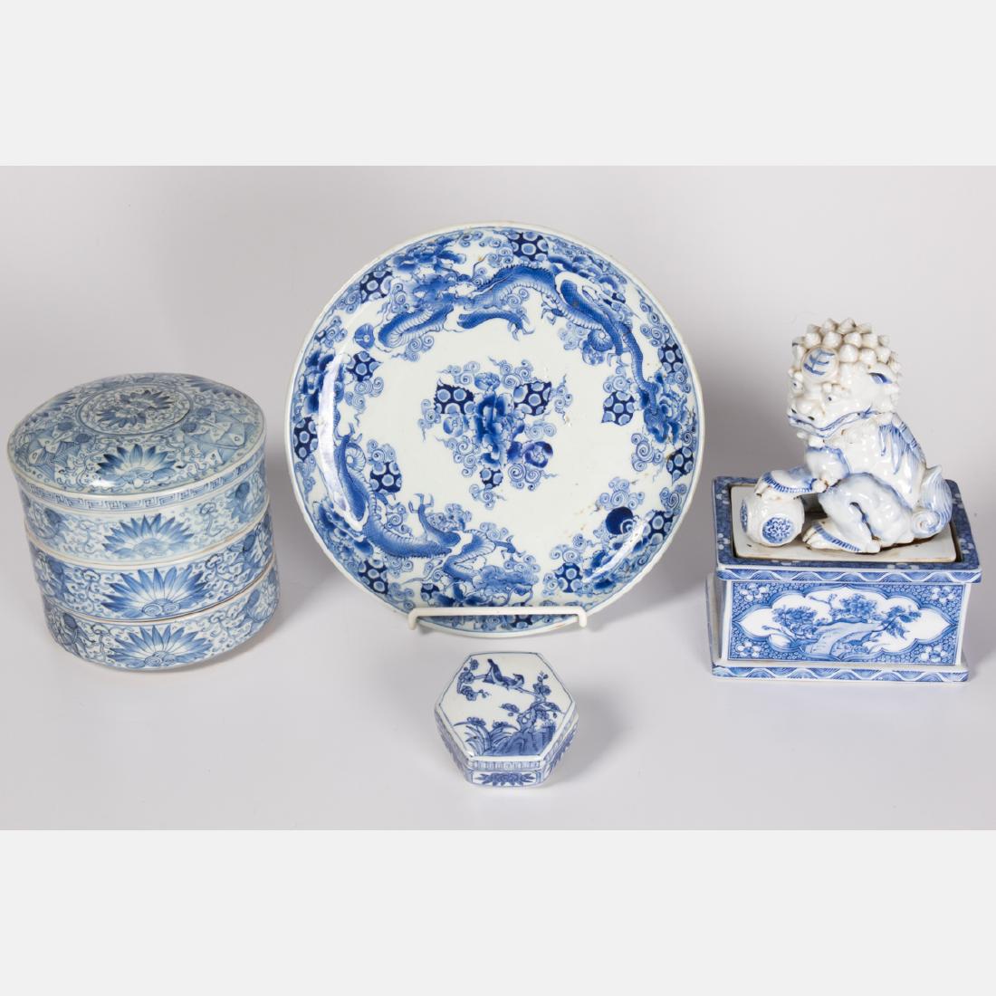 A Group of Three Chinese Blue and White Porcelain and (1 of 10)