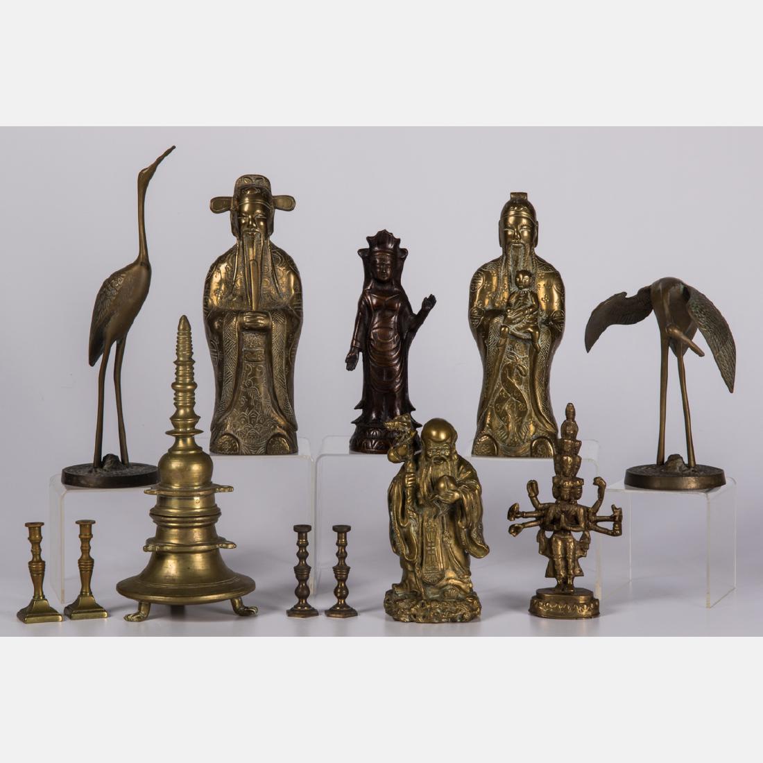 A Miscellaneous Collection of Asian Iron, Brass and (1 of 4)