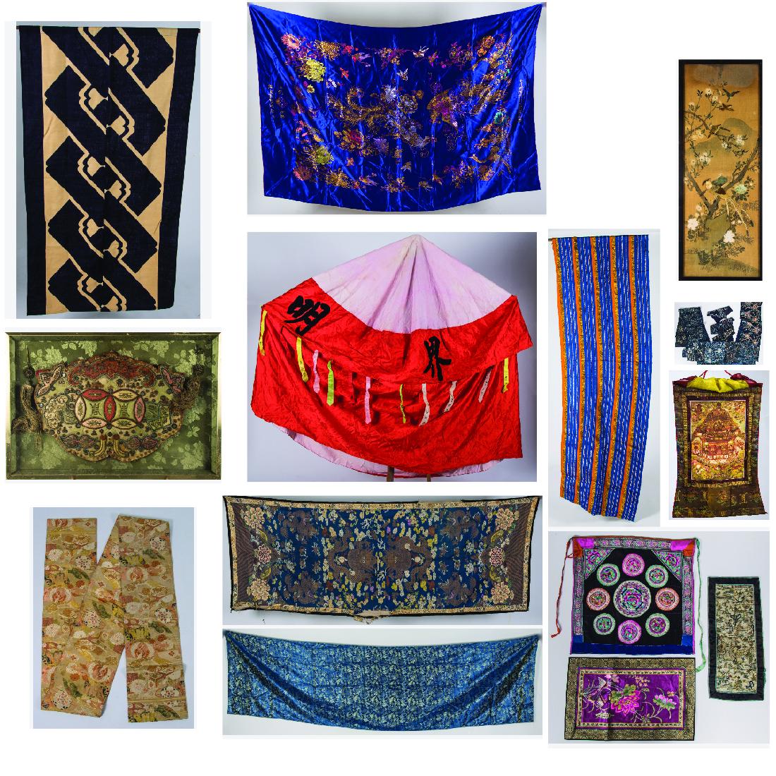 A Miscellaneous Collection of Asian Embroidered and (1 of 16)