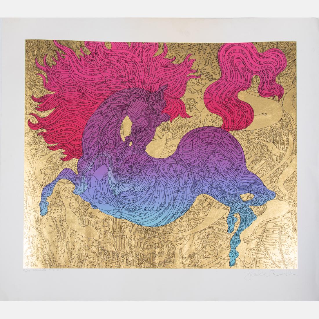 Guillaume A. Azoulay (b. 1949) Illustrated Horse, '06, (1 of 4)