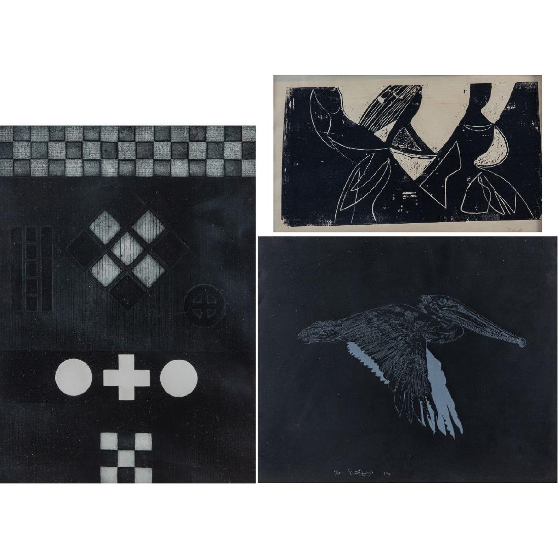 A Group of Three Framed Decorative Lithographs and (1 of 15)