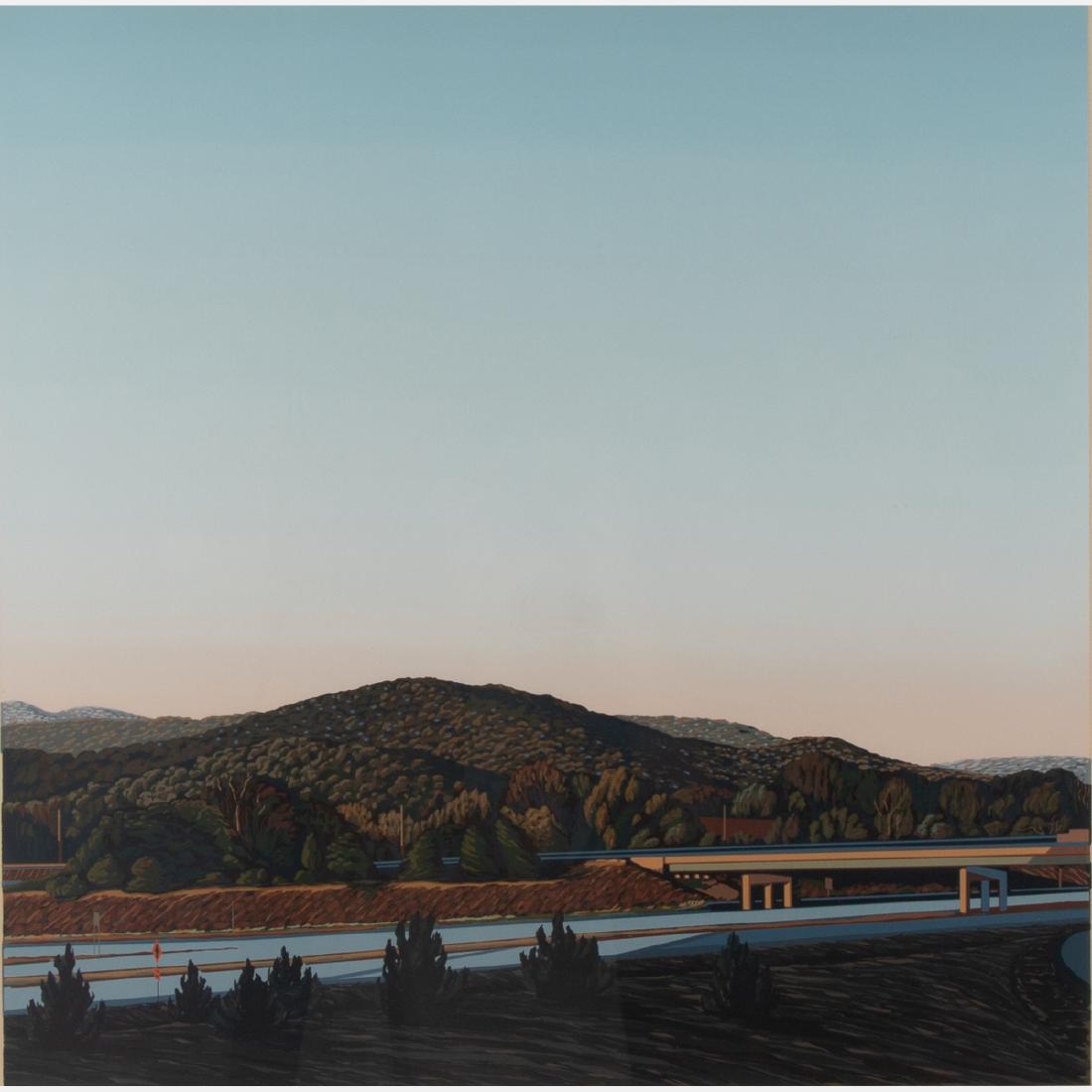 Sarah Supplee (1941-1997) Interchange of Routes 684 and: Sarah Supplee (1941-1997) Interchange of Routes 684 and 84, Brewster New York, Lithograph, Signed lower right, numbered 55/190 lower middle and titled lower left. Framed dimensions: h: 33 x w: 32 7/8