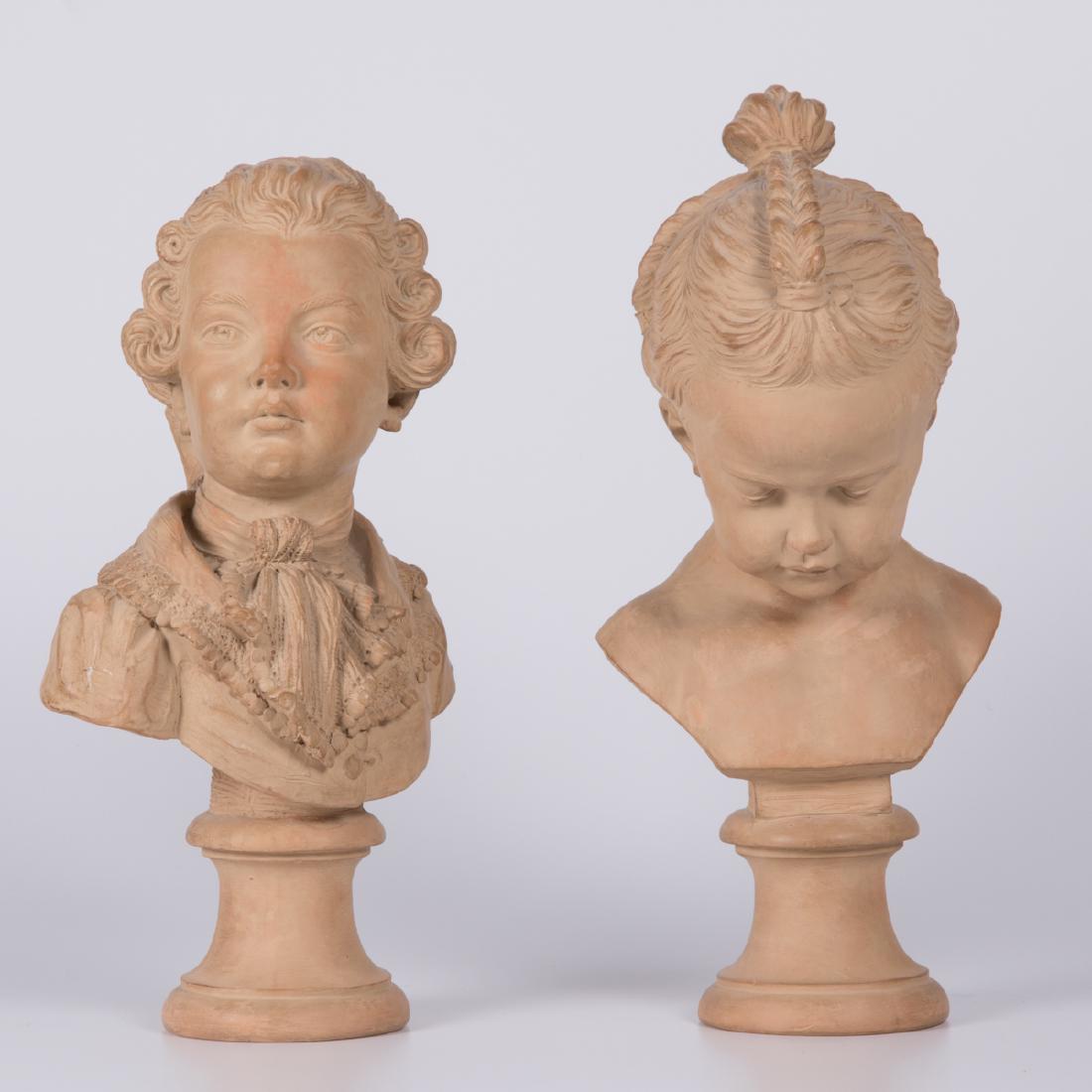 Two French Terracotta Busts of Children, 20th Century, (1 of 4)