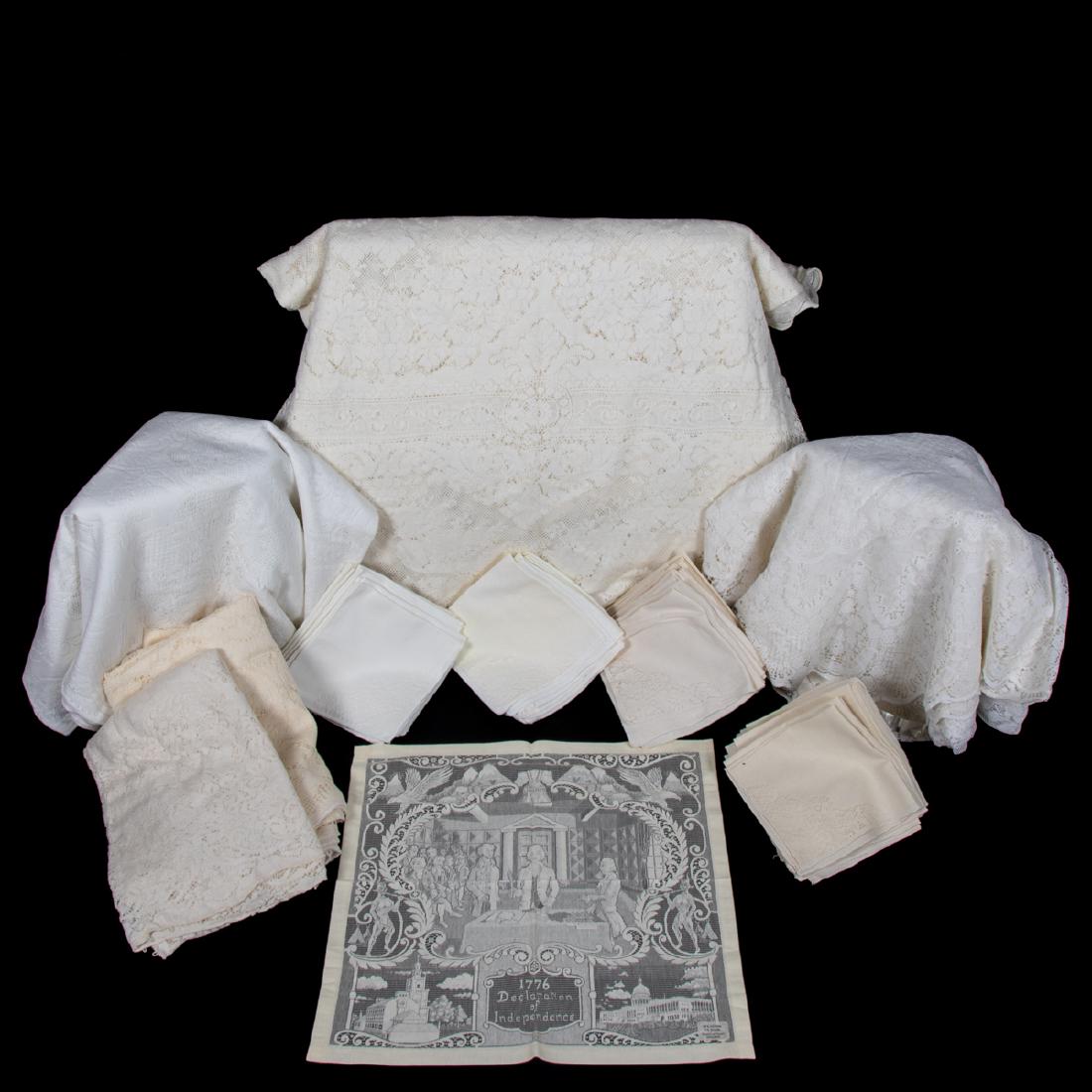 A Miscellaneous Collection of Linen Table Clothes and (1 of 3)
