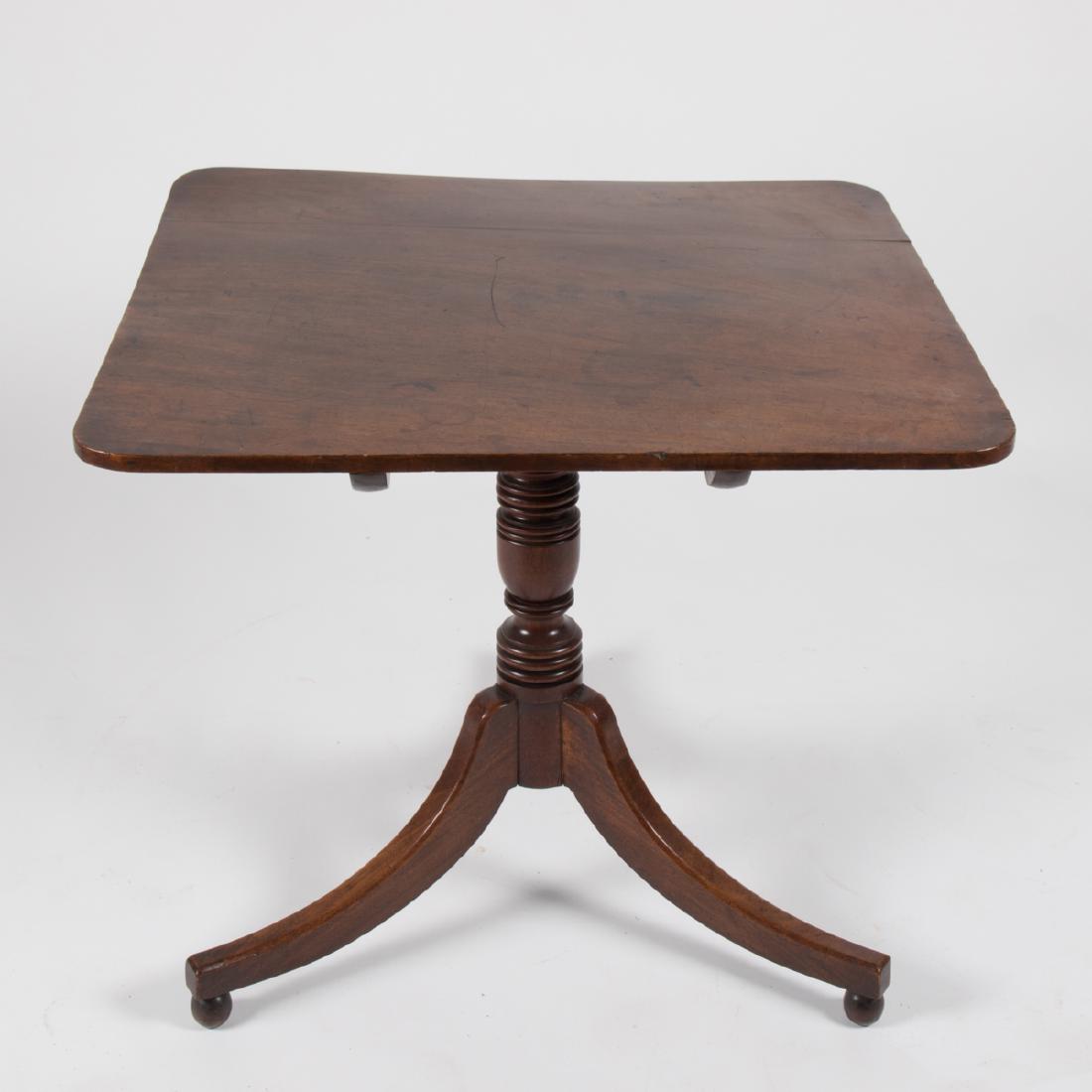 An American Federal Mahogany Tilt Top Table, ca. 1800, (1 of 3)