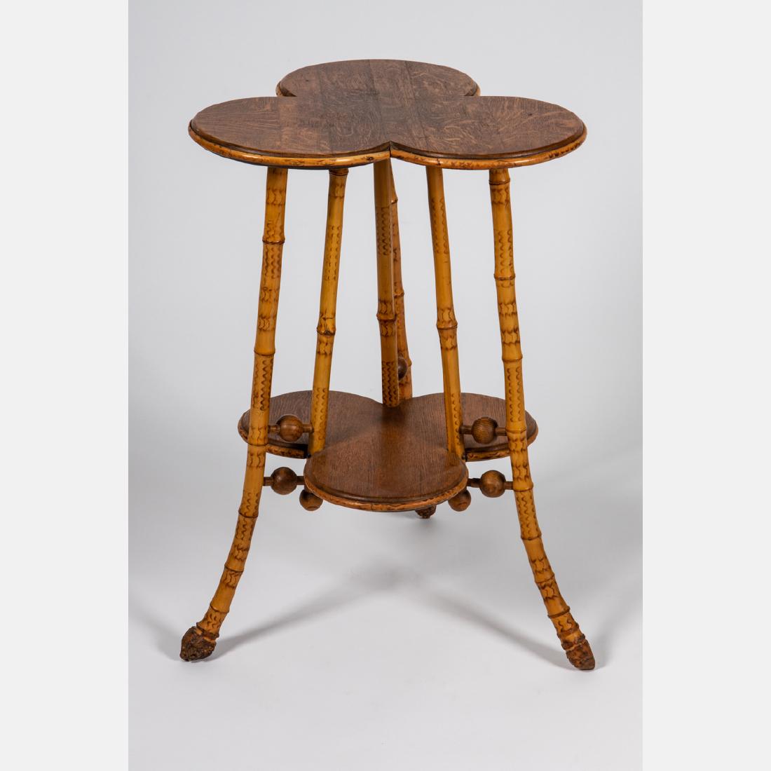 A Victorian Bamboo Two Tiered Stand, 19th Century. (1 of 2)