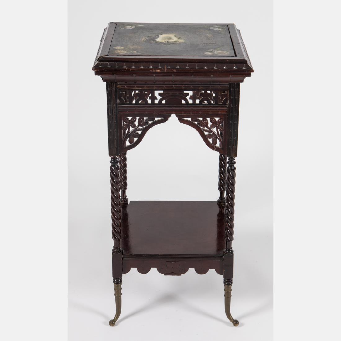A Victorian Carved and Stained Hardwood Side Table, (1 of 5)
