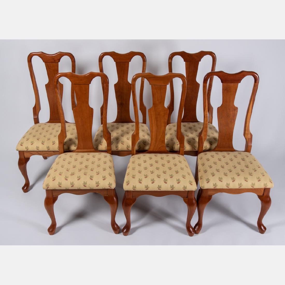 A Set of Six Amish Made Queen Anne Style Cherry Side (1 of 4)