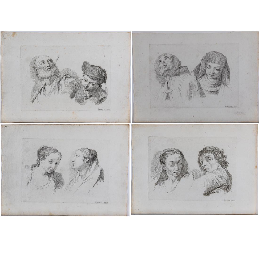 Francesco Bartolozzi (1727-1815) Four Studies of Hands,: Francesco Bartolozzi (1727-1815) Four Studies of Hands, Etchings, All signed and numbered in plate lower right. Sheet dimensions: h: 12 1/4 x w: 17 1/4 in. H: 8 3/4 W: 12 1/8 in.