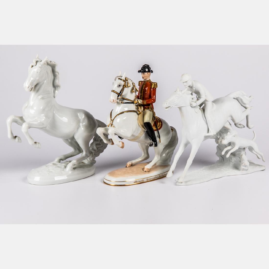 A Group of Three Porcelain Equestrian Themed Decorative (1 of 11)