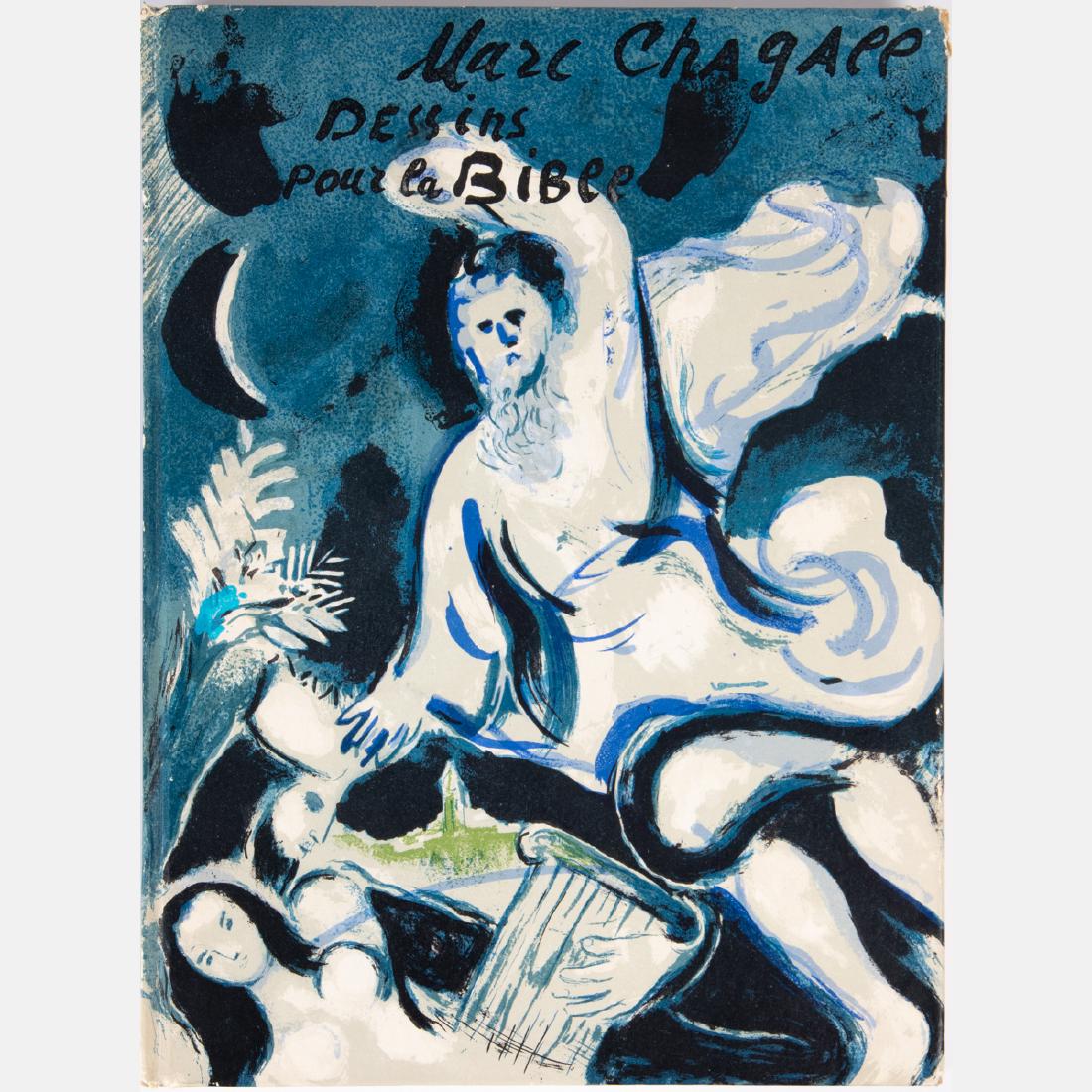 Chagall, Marc (1887-1985). Dessins pour la Bible. Verve: Chagall, Marc (1887-1985). Dessins pour la Bible. Verve Vol. X, No. 37-38 July 29, Paris-France, 1960, 4to, having twenty-four colored lithographs with other black and white reproductions. Overall goo