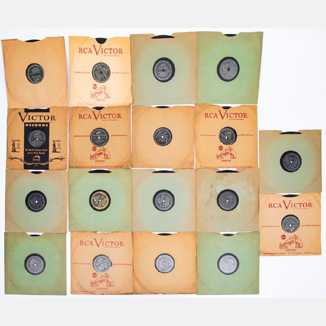 A Group of Eighteen Jazz RCA Victor 10 in. Shellac 78s,: A Group of Eighteen Jazz RCA Victor 10 in. Shellac 78s, 20th Century, Including: 'Chloe, Tommy Dorsey and his Orchestra' (RCA Victor 20-1737); 'Jada, Tommy Dorsey and his Orchestra' (RCA Victor 25326)