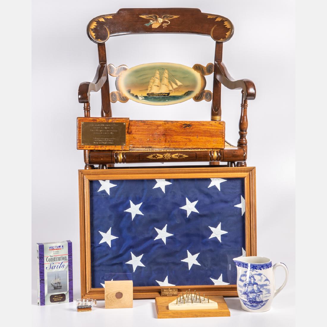 A Collection of Memorabilia Pertaining to the USS: A Collection of Memorabilia Pertaining to the USS Constitution, 20th Century. Largest dimensions: h: 16 x w: 22 in.