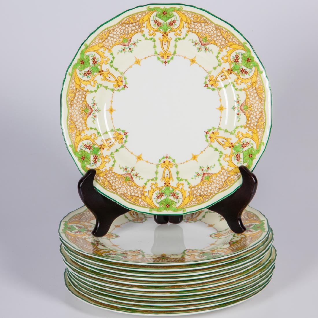 A Set of Twelve Royal Worcester Porcelain Plates, 20th: A Set of Twelve Royal Worcester Porcelain Plates, 20th Century. D: 10 1/2 in.