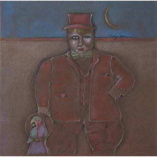 Mary Spain Colie (American, 1934-1983) My Brother,: Mary Spain Colie (American, 1934-1983) My Brother, 1982-1983, Watercolor, Signed upper right. Framed dimensions: h: 19 1/4 x w: 19 1/4 in. H: 12 1/4 W: 12 1/4 in. From the collection of George Roby (1