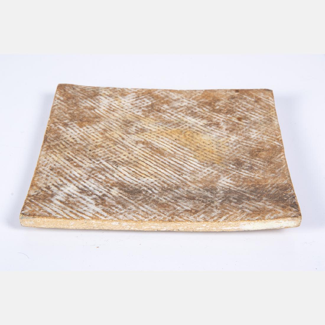 Claude Conover (American, 1907-1994) Plate, Stoneware,: Claude Conover (American, 1907-1994) Plate, Stoneware, Signed on bottom. H: 7 1/4 W: 7 3/8 in. From the collection of George Roby (1936-2017).