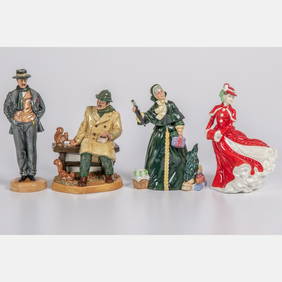 A Group of Four Royal Doulton Porcelain Figures, 20th (1 of 13)