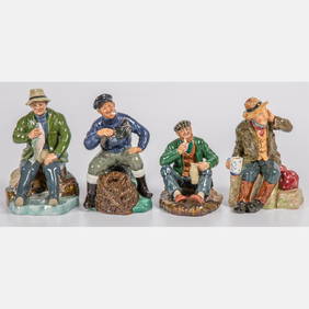 A Group of Four Royal Doulton Porcelain Figures from (1 of 13)