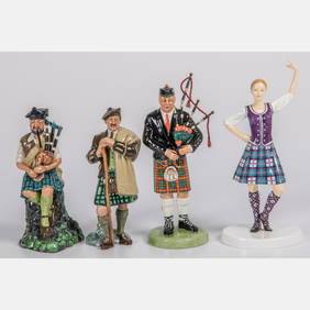 A Group of Four Royal Doulton Porcelain Figures, 20th (1 of 13)