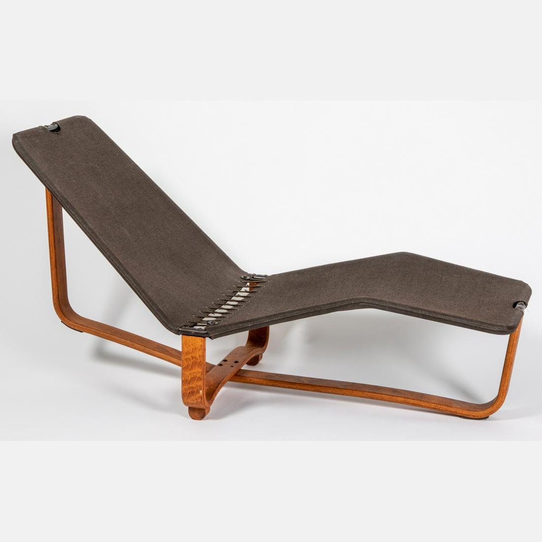 A Danish Bent Wood Chaise Lounge, 20th Century.: A Danish Bent Wood Chaise Lounge, 20th Century. H: 31 W: 58 D: 19 in.