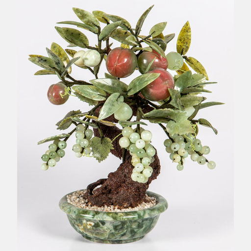 A Chinese Jade Peach Tree With Grapevine Feb 26 2020 Gray S Auctioneers In Oh