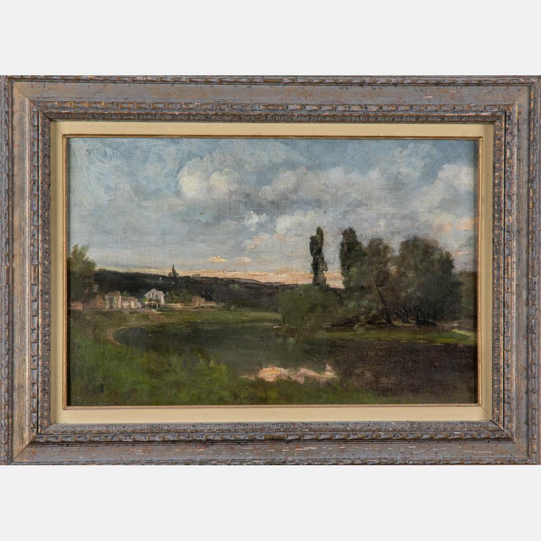 Artist Unknown (19th Century) Landscape, Oil on canvas, (1 of 4)