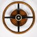 A 16 3/4 in. Diameter Wood and Metal Steering Wheel
