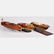 Three Vintage Wooden Speedboat Models