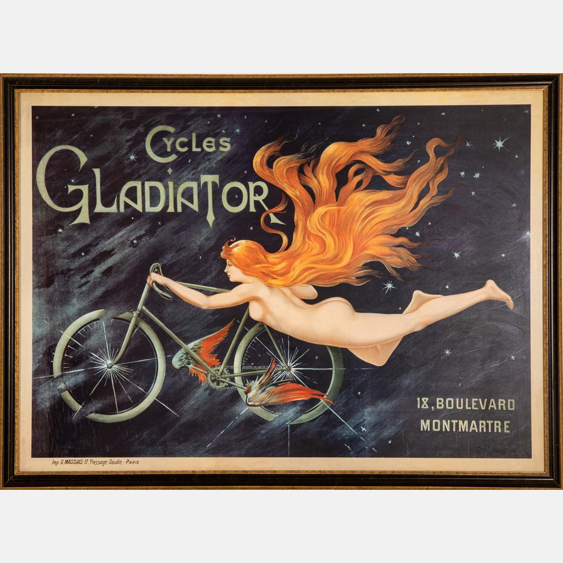 An Offset Litho Reproduction Cycles Gladiator Poster (1 of 5)