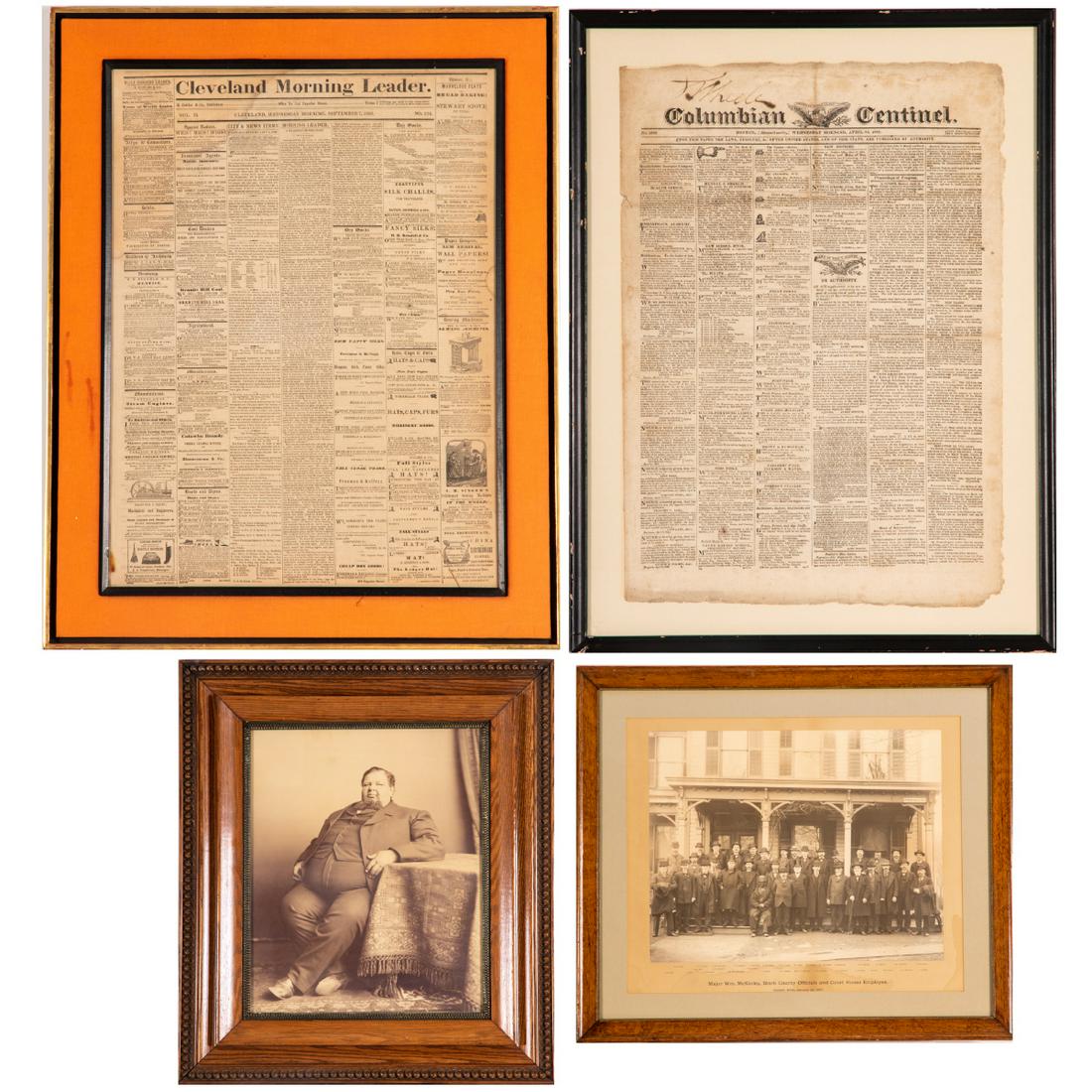 Two Framed 19th Century Newspapers (1 of 10)
