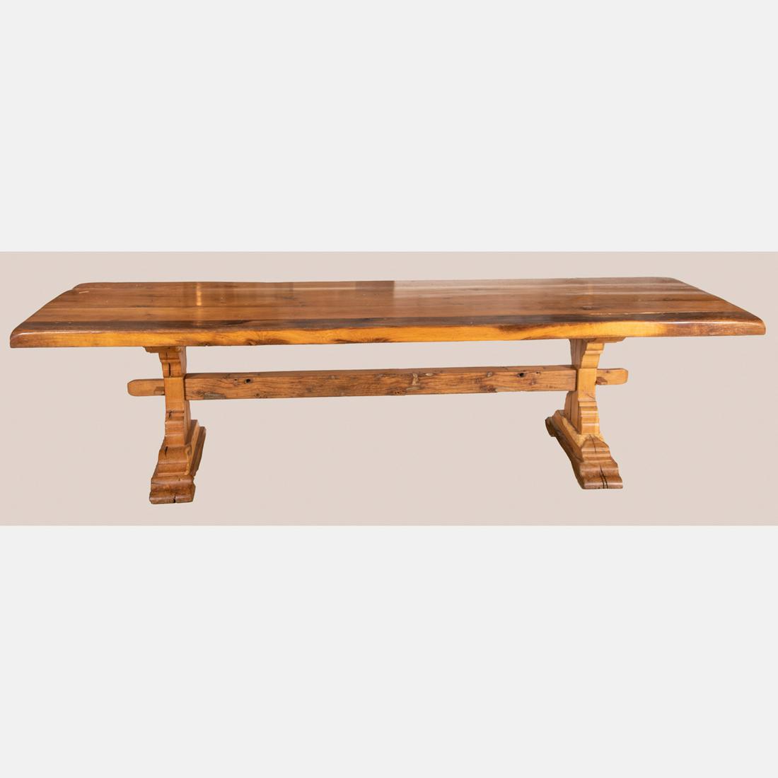 Rustic French Chestnut Trestle Table (1 of 12)
