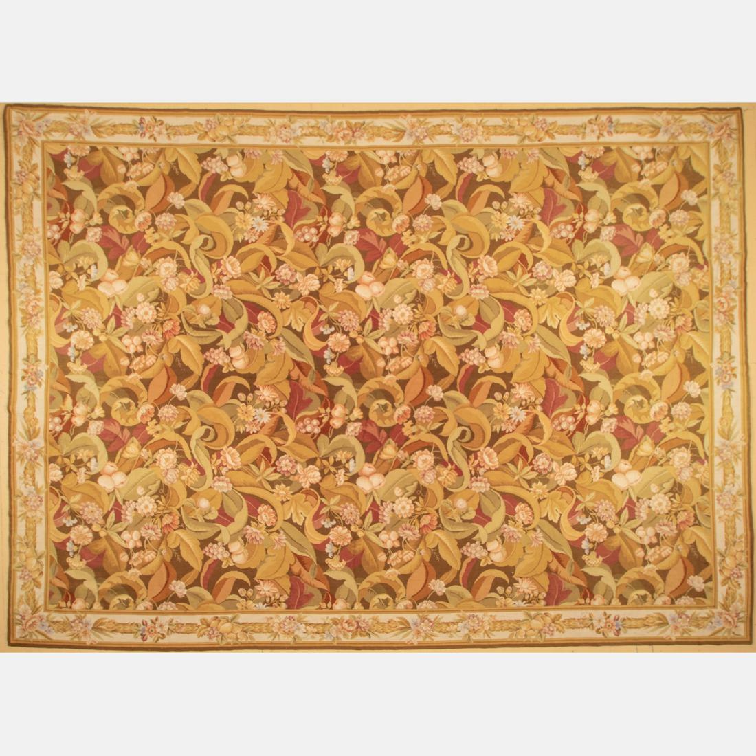 Chinese Needlepoint Aubusson Wool Rug (1 of 3)