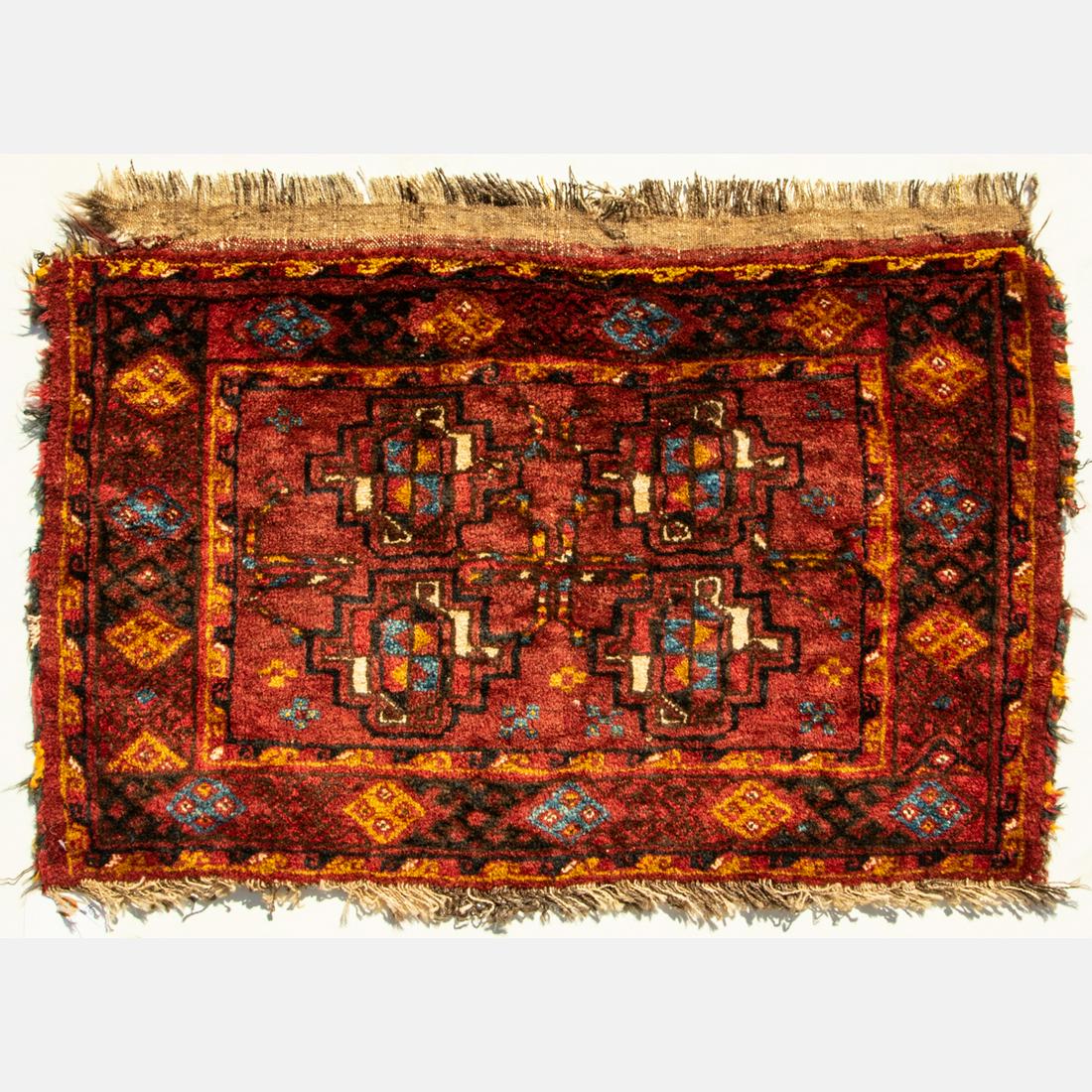 An Antique Persian Turkoman Wool Rug, Early 20th (1 of 3)