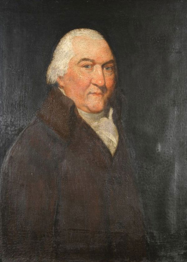 After Gilbert Stuart (1755-1828, American) Man in: After Gilbert Stuart (1755-1828, American) Man in Brown Coat, Oil on canvas, Unsigned (nameplate on front).Note condition: Canvas has been relined, revarnished, and areas of heavy inpainting under UV