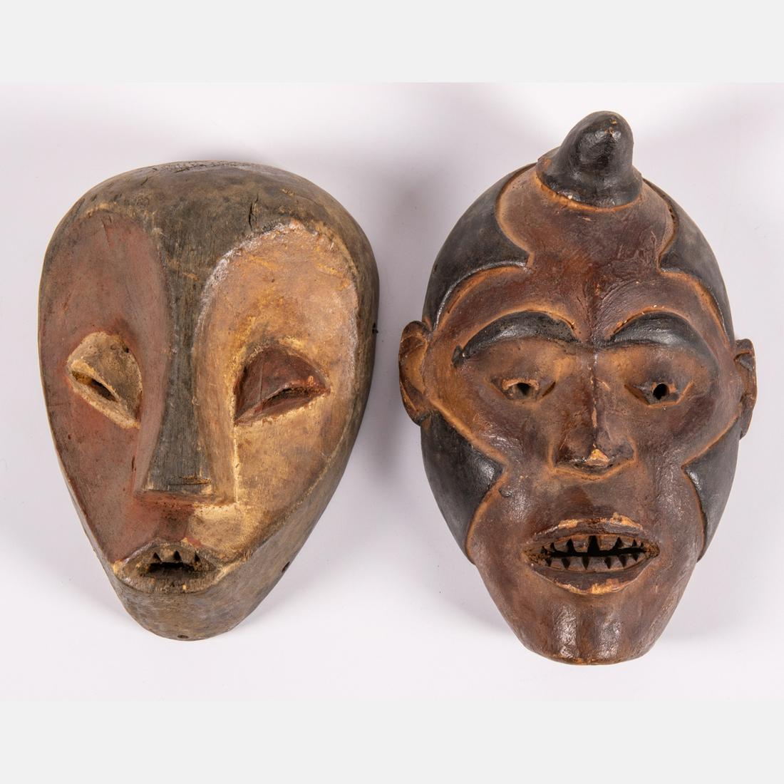Two African Dan Tribe Carved Wood Masks, Ivory Coast, (1 of 4)
