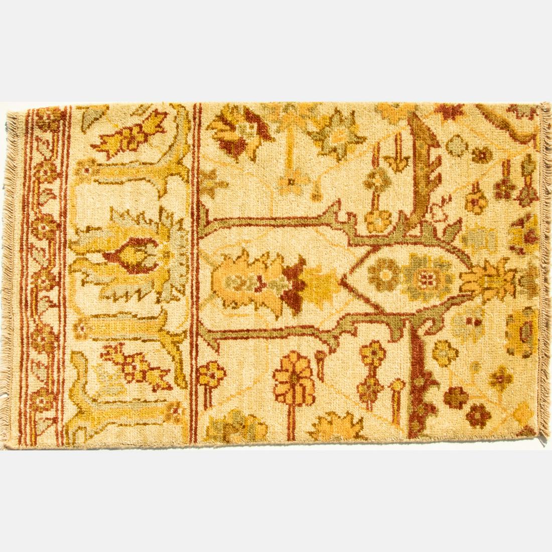 An Indo Turkish Oushak Wool Rug, 21st Century. (1 of 3)