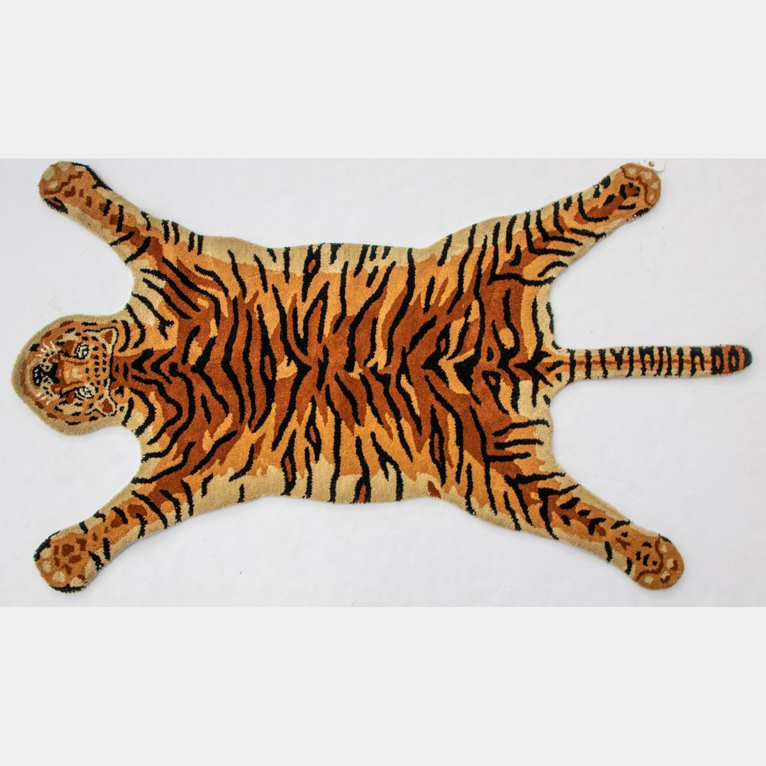 Hand Tufted Indo Tiger Design Wool Rug, (1 of 3)