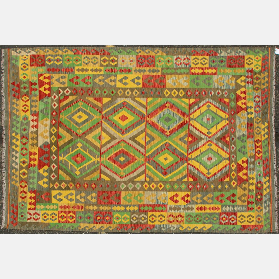 Turkish Caucasian Kazak Kilim Wool Rug (1 of 4)