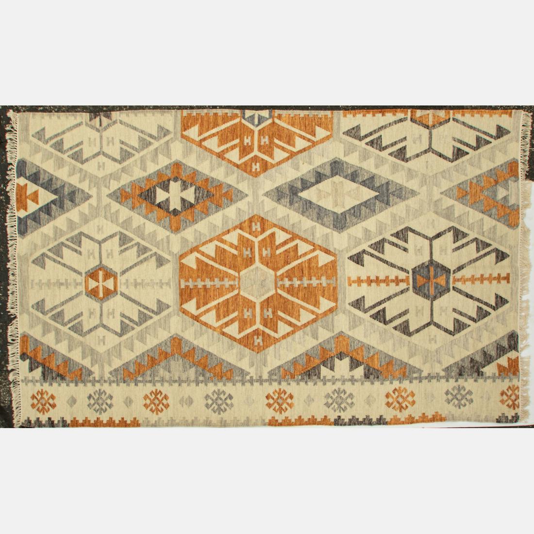 Indo Turkish Caucasian Kazak Kilim Wool Rug (1 of 5)