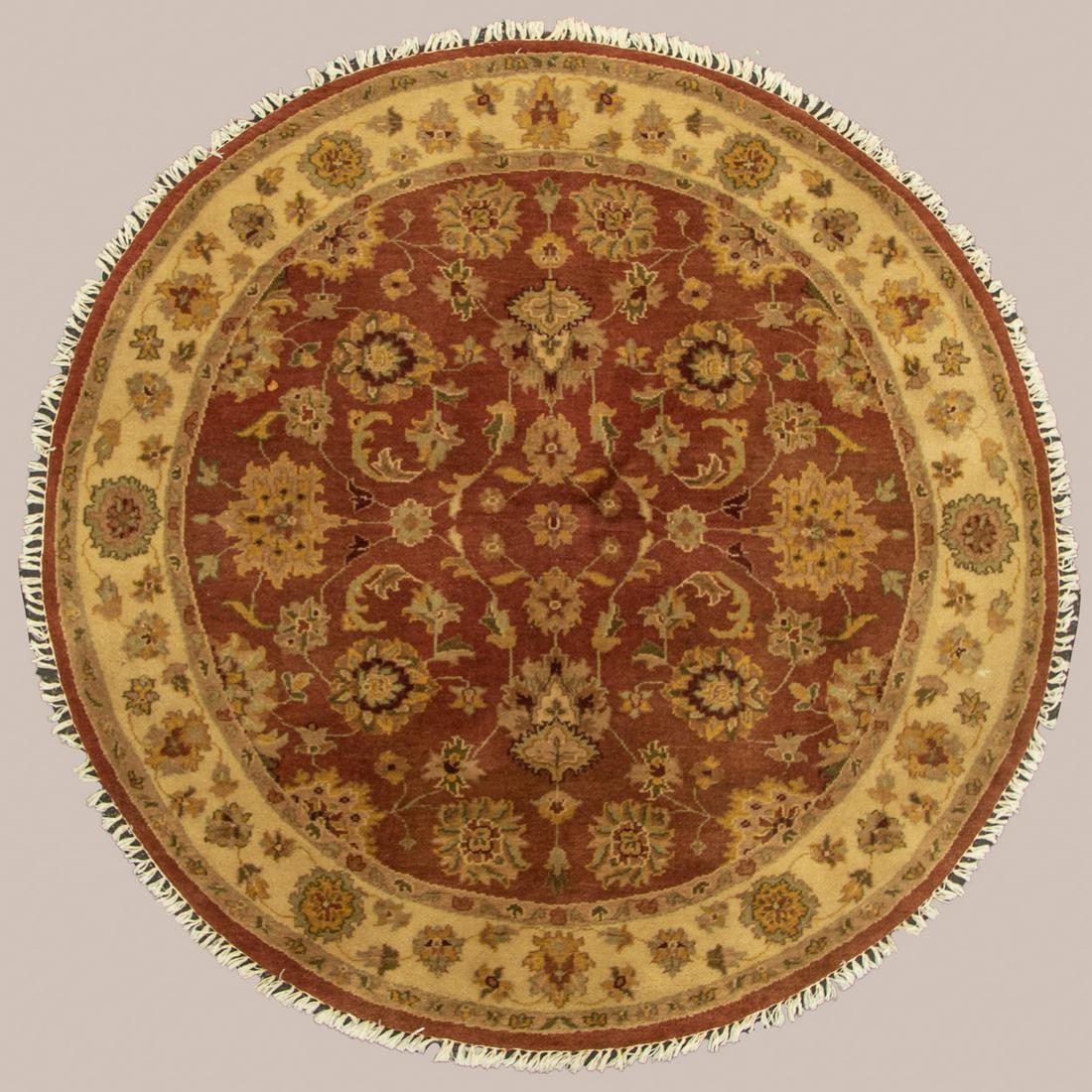 Indo Persian Tabriz Round Wool Rug (1 of 3)