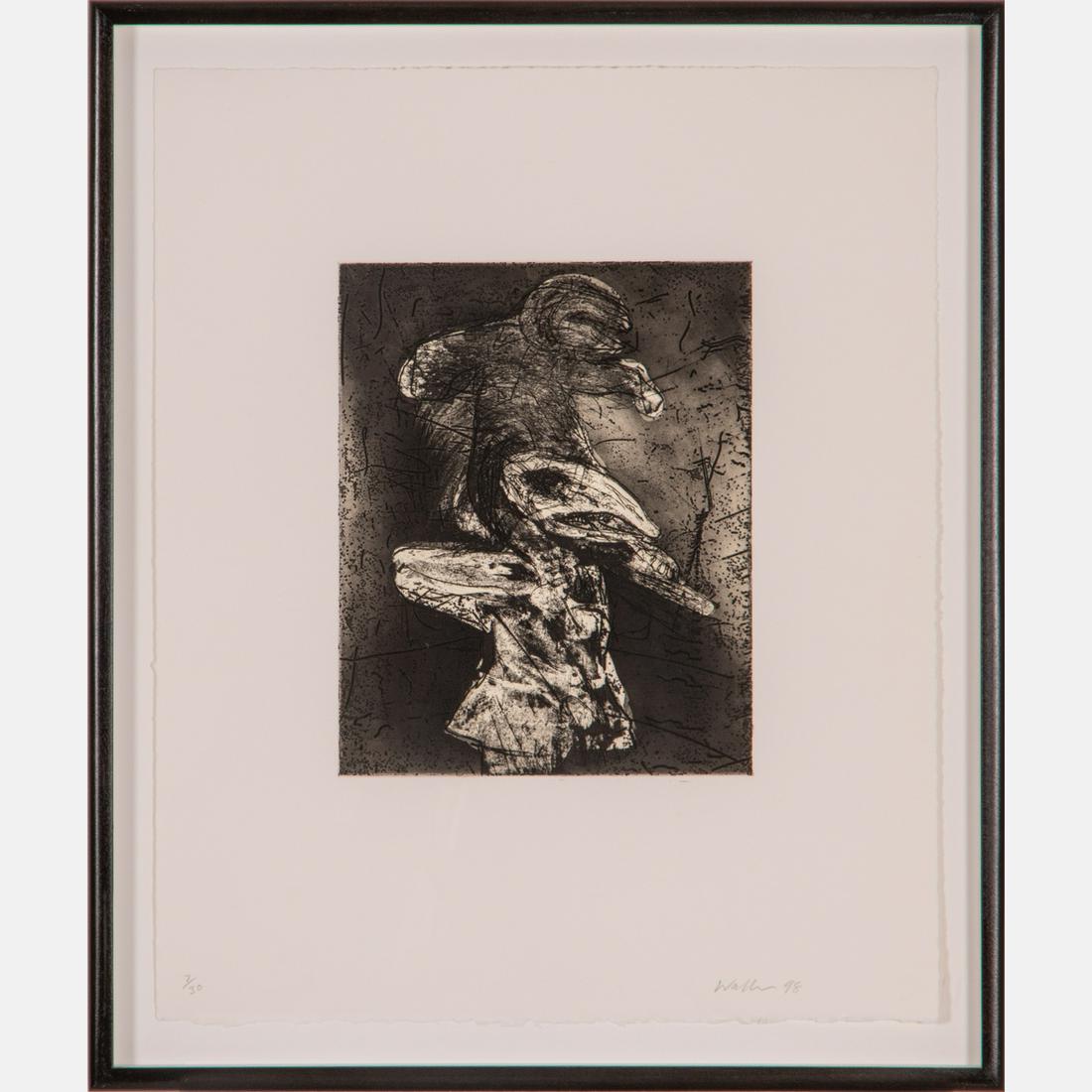 John Walker (British, b.1939) Untitled, Black and white (1 of 7)