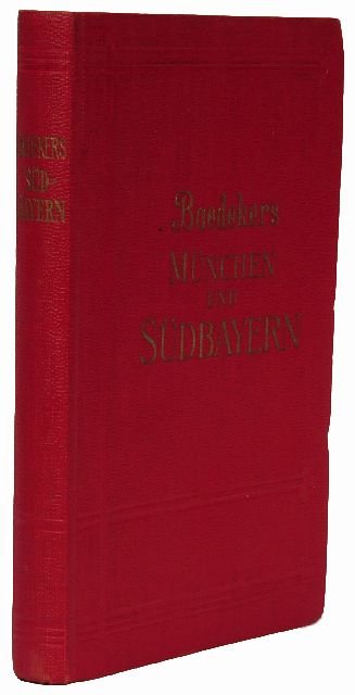 BAEDEKER, Karl, publishers. München und Südbayern.: BAEDEKER, Karl, publishers. München und Südbayern. Leipzig: Karl Baedeker, 1935. 8vo. Numerous maps and plans (some folding). Original flexible red cloth, gilt-lettered on front cover and spine. Thi