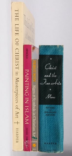 [REFERENCE--RELIGION AND ART]. A group of 4 volume: [REFERENCE--RELIGION AND ART]. A group of 4 volumes. The Life of Christ in Masterpieces of Art and the Words of the New Testament. New York, n.d. - ARNOLD, Sir Thomas W. Painting in Islam. New York, 1