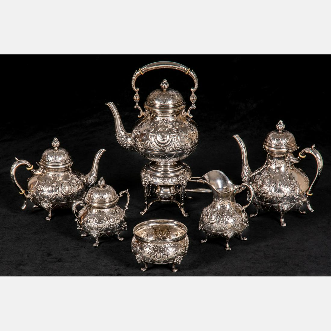 A German Six Piece .800 Silver Coffee and Tea Set in (1 of 10)