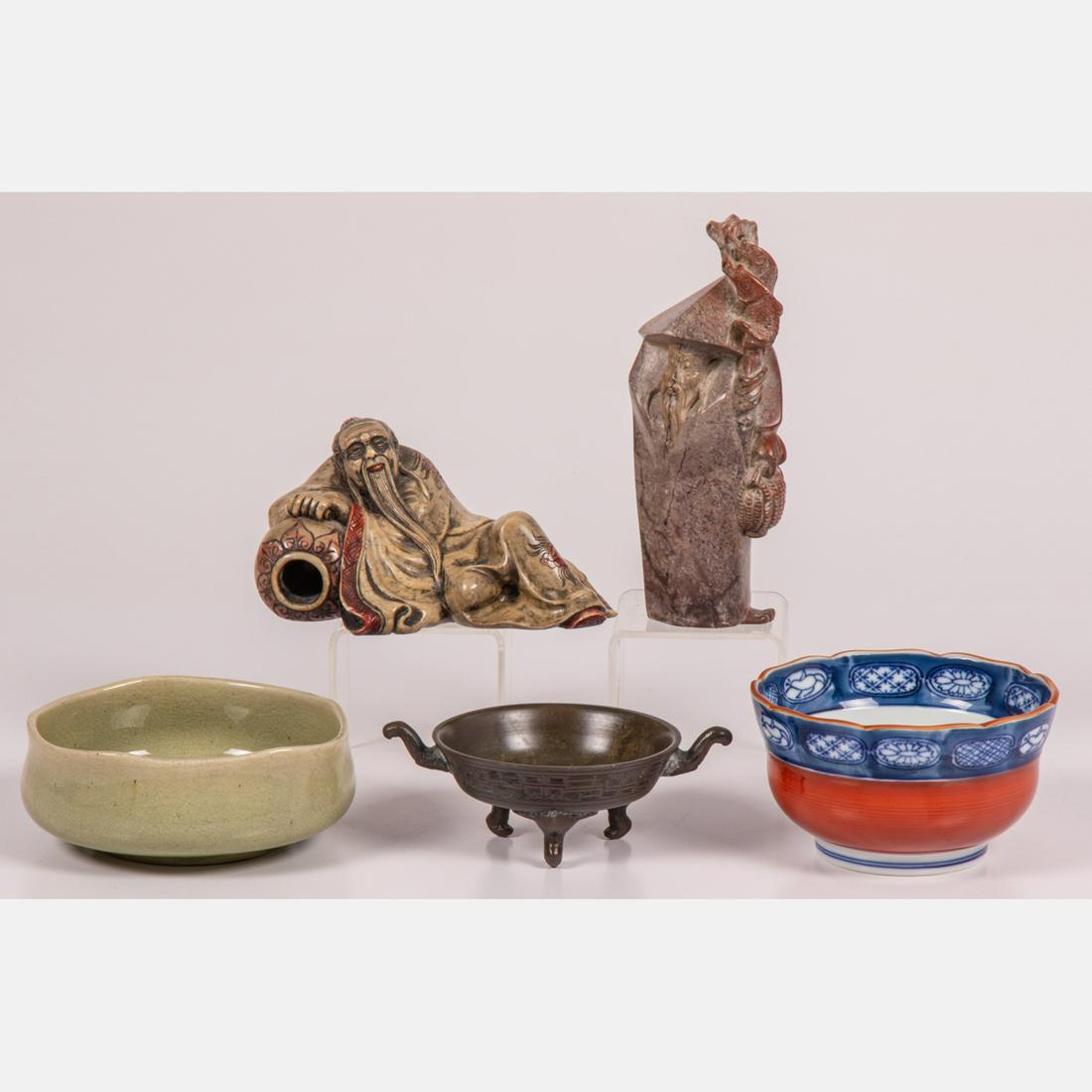 A Collection of Chinese Ceramic Brass and Carved Soap (1 of 6)