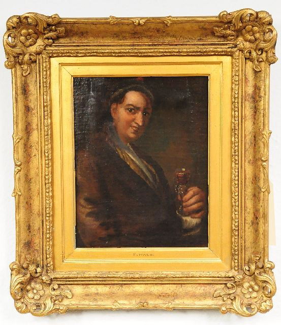 After Frans Hals (Dutch School, 1580-1666), Portrai: After Frans Hals (Dutch School, 1580-1666), Portrait of a Man, Oil on Canvas, Height: 13" Width: 10.25"