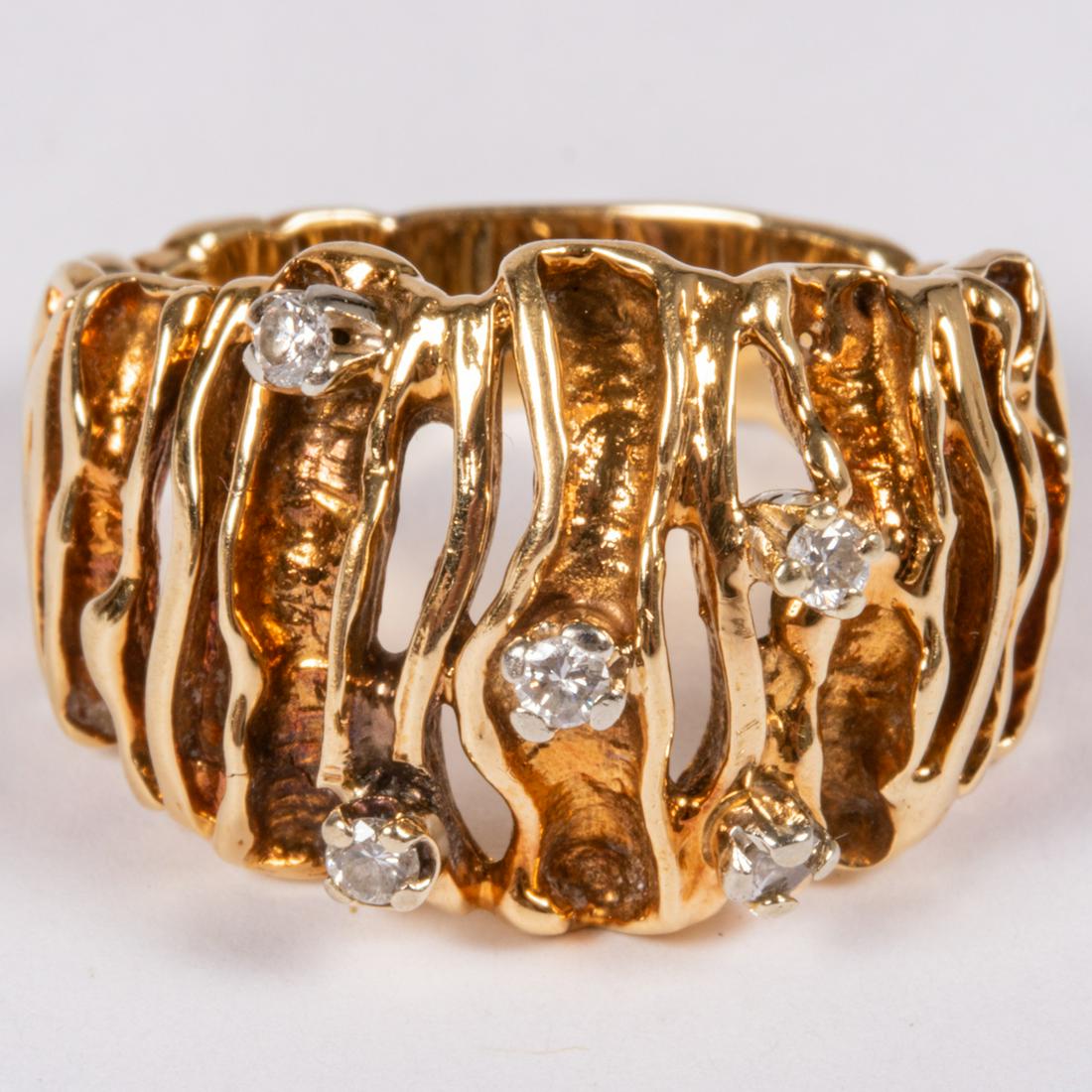 14kt Yellow Gold and Diamond Ring (1 of 4)