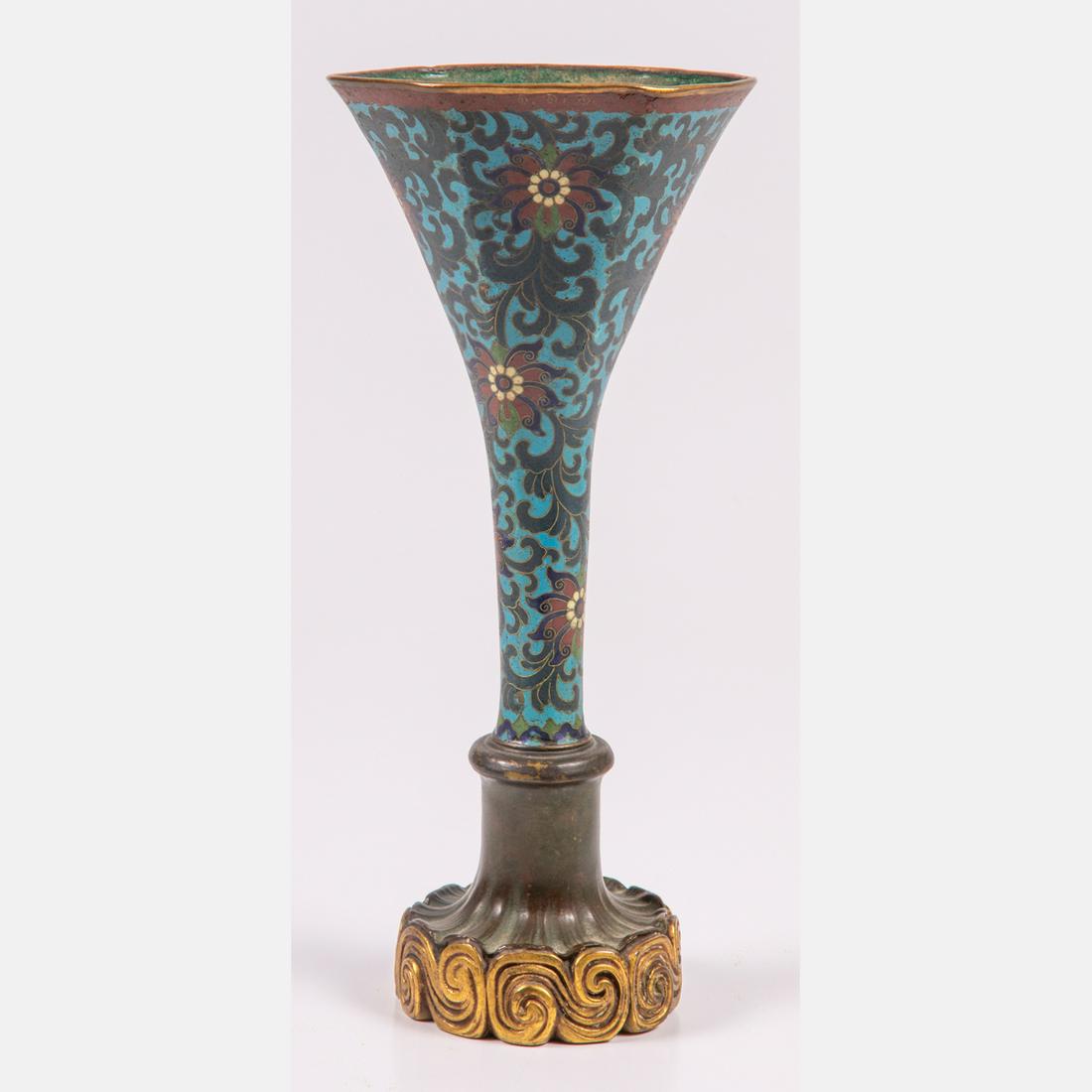 An Assembled Chinese Cloisonné Vase Mounted to a (1 of 5)