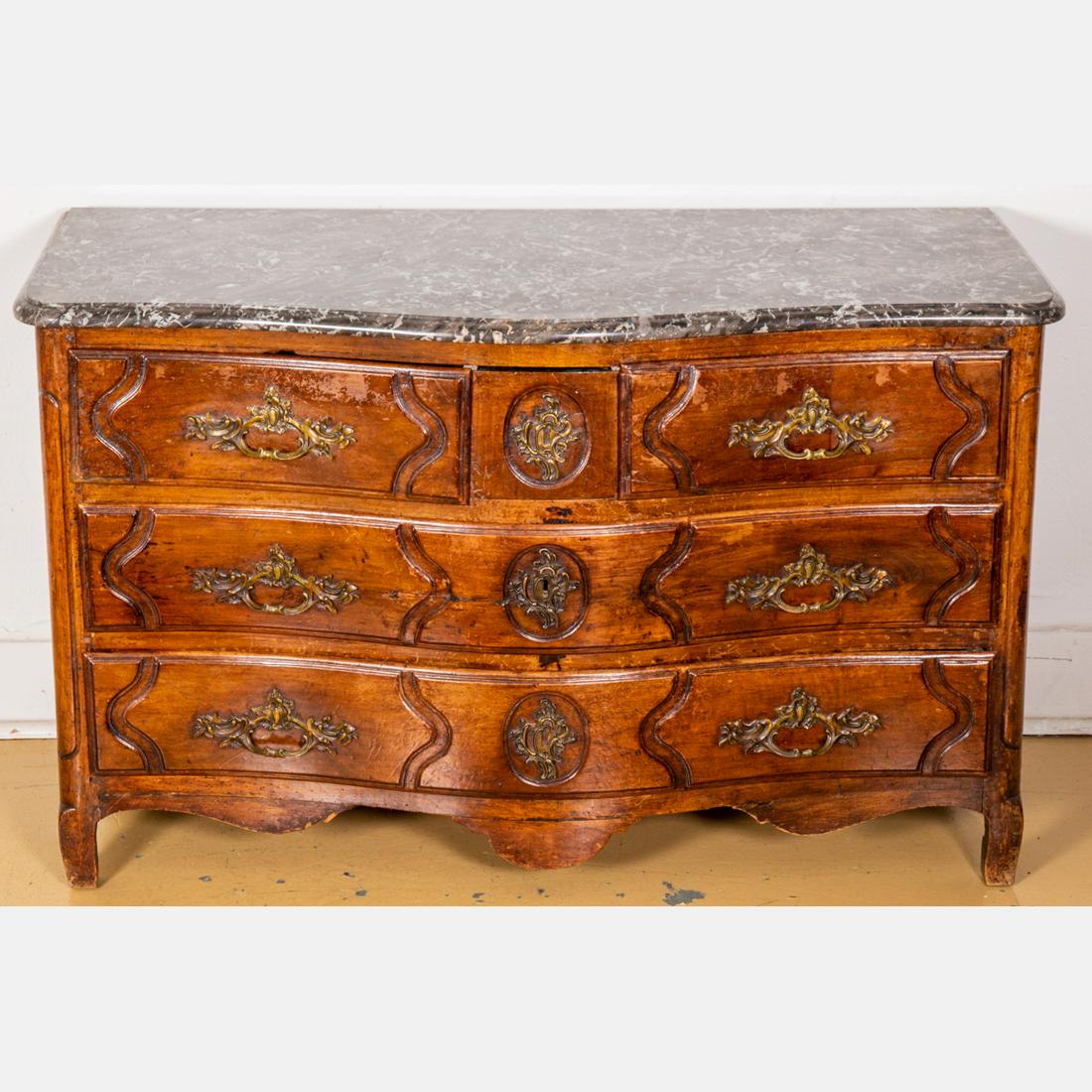 A French Provincial Louis XV Carved Walnut Commode, ca. (1 of 7)